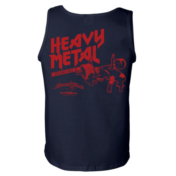 Heavy Metal Redefined Powerlifting Bench Press Gym Tank Top Navy Blue