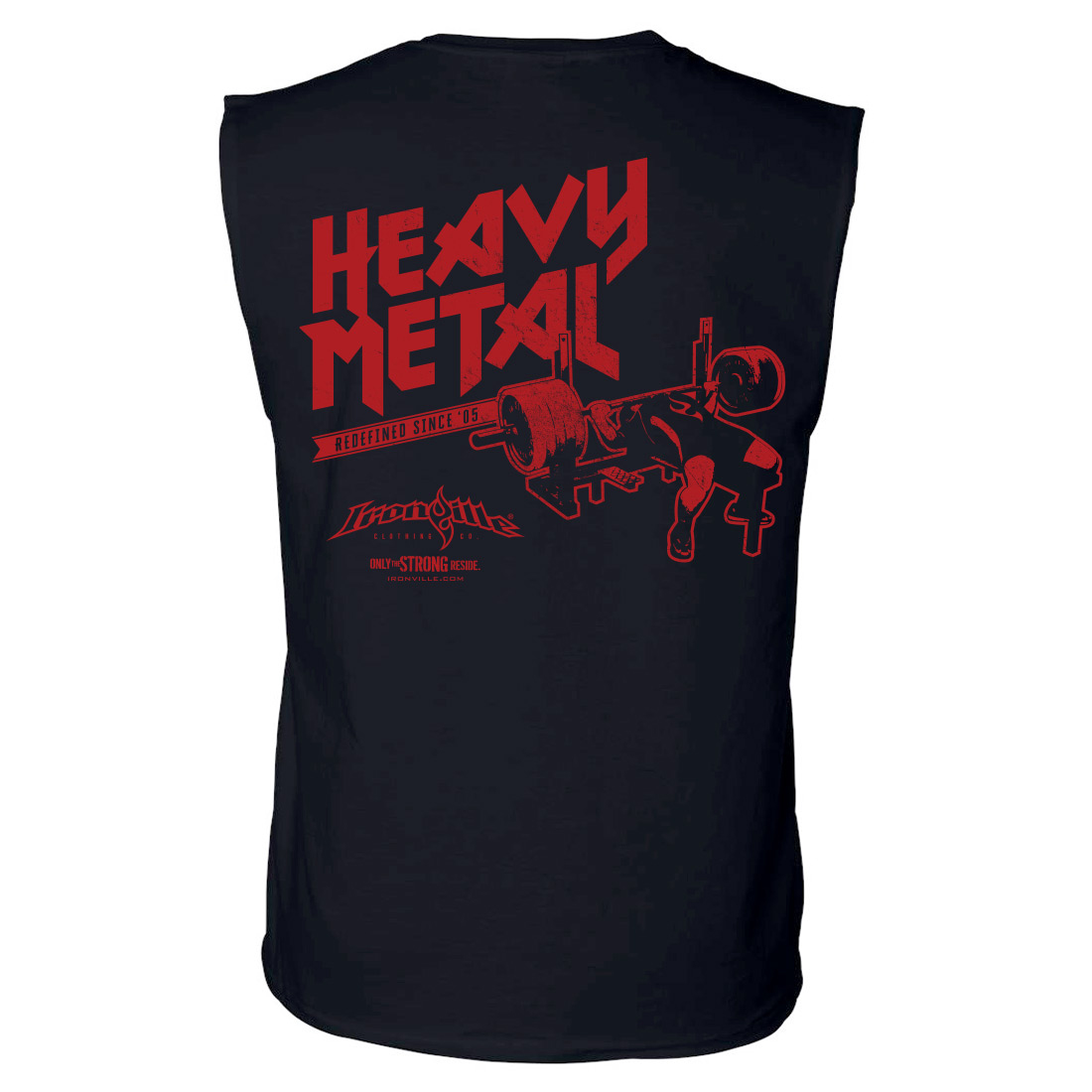 Heavy Metal Redefined Powerlifting Bench Press Sleeveless T Shirt Ironville