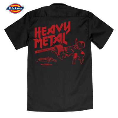 Heavy Metal Redefined Powerlifting Button Down Bench Press Shop Shirt Black