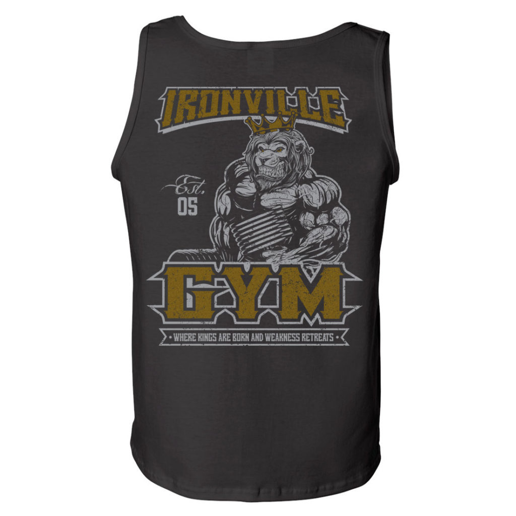 Ironville Pitbull Gym Where Weakness Comes To Die Bodybuilding Tank Top Charcoal