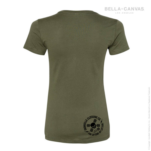 Muscle Mama 6004 Womens Gym Tshirt Military Back