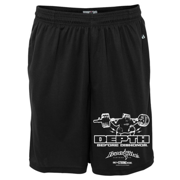 Depth Before Dishonor Powerlifting Gym Shorts Polyester Black