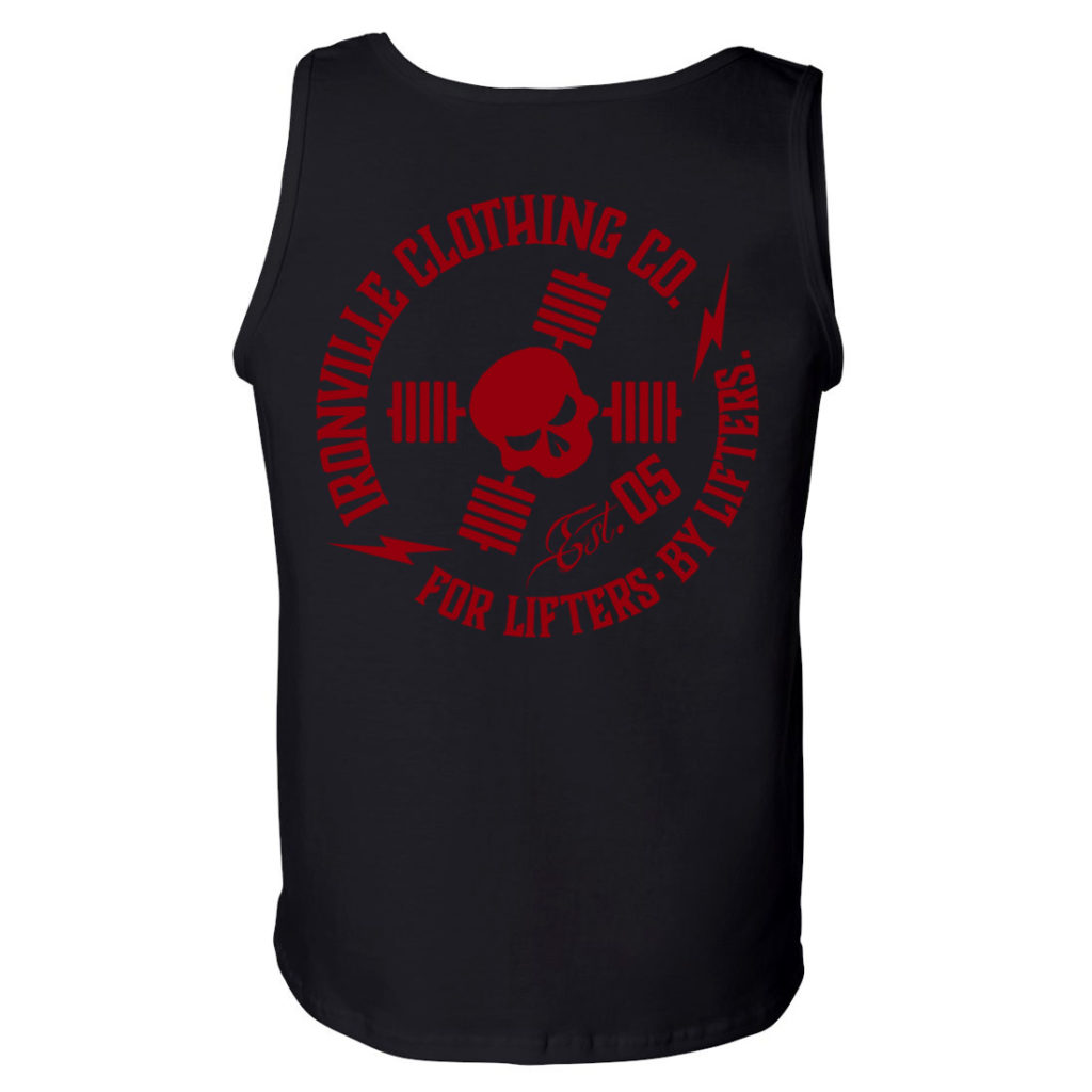 Ironville For Lifters Standard Bodybuilding Tanktop Black Red
