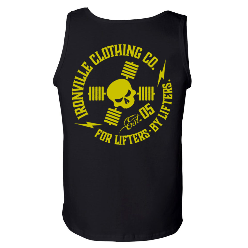 Ironville For Lifters Standard Bodybuilding Tanktop Black Yellow