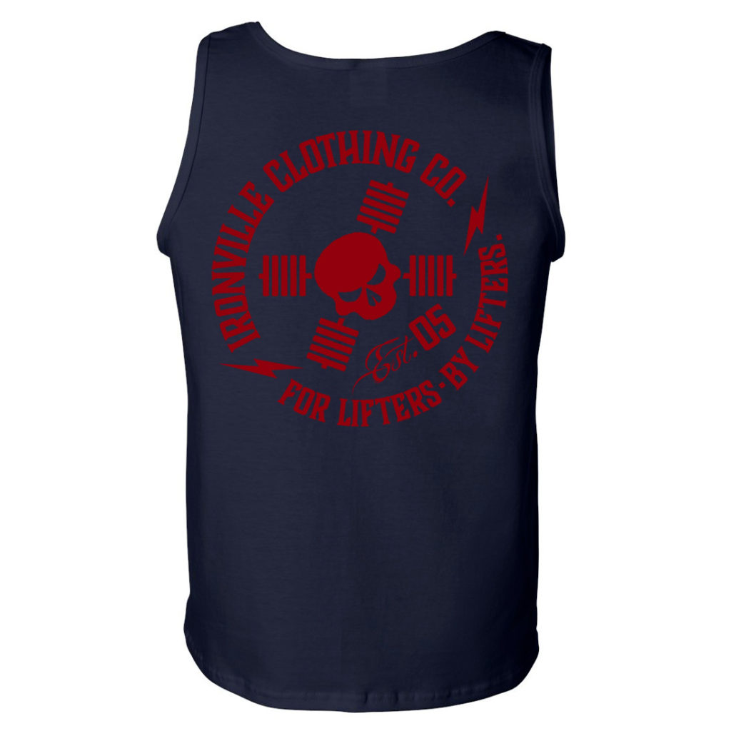 Ironville For Lifters Standard Bodybuilding Tanktop Navy Red