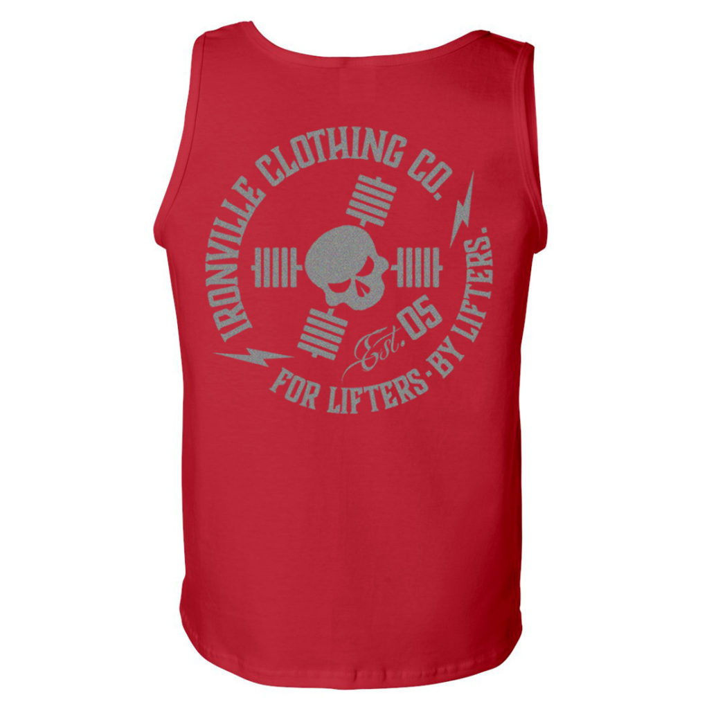 Ironville For Lifters Standard Bodybuilding Tanktop Red Silver