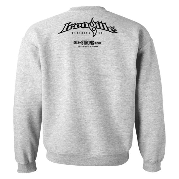 Ironville Gym Sweatshirt Full Horizontal Logo Back Sport Gray
