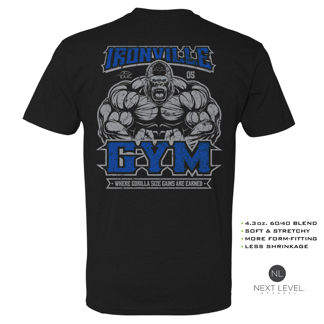 GORILLA BODYBUILDING T-Shirt Gym Fitness Workout' Men's Vintage T-Shirt
