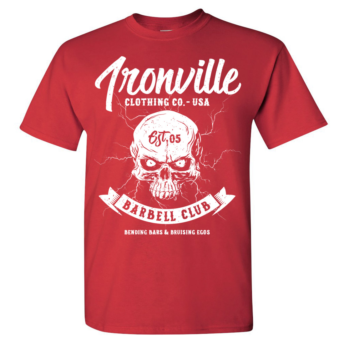 Ironville Lightning Barbell Club Powerlifting T-Shirt