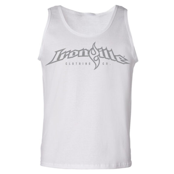 Ironville Tank Top White Silver Chest