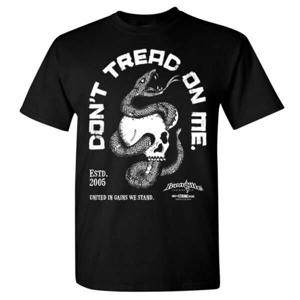 Ironville Dont Tread On Me Snake Skull Weightlifting Black Front